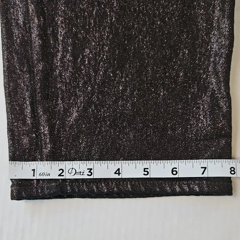 Old Navy Women's High Rise OG Loose Metallic Shimmery Jeans Black size 2